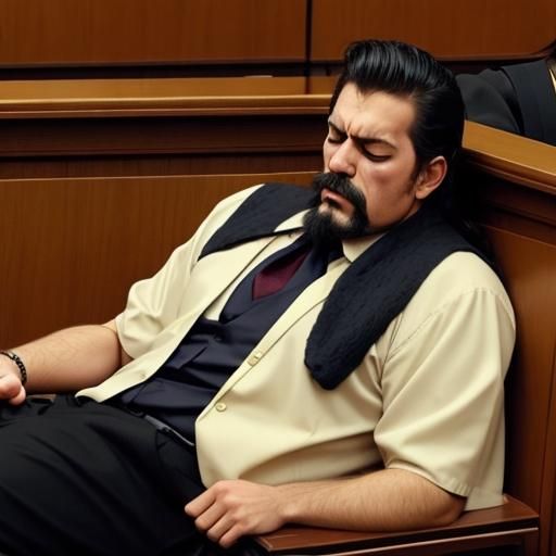 Don Snorleone Sleeping in Court