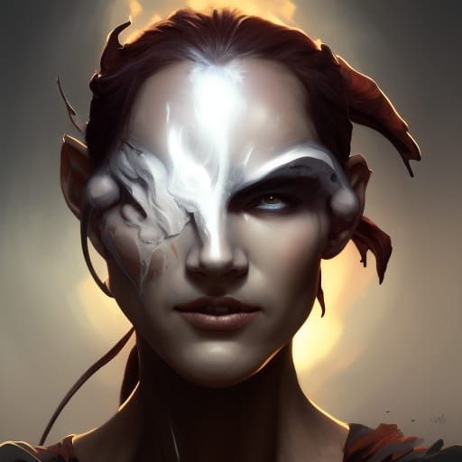 Detailed Shadow Demon Portrait in Striking Lighting