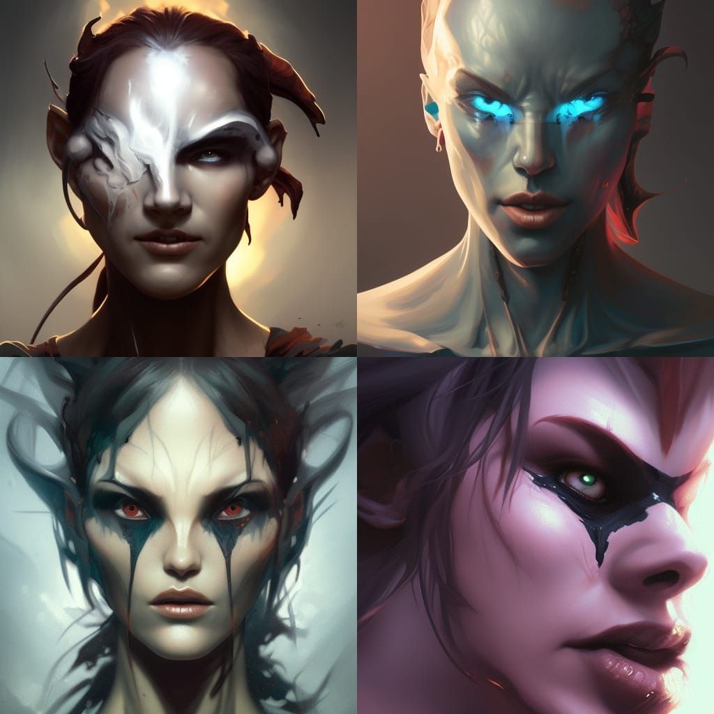 Detailed Shadow Demon Portrait in Unreal Engine