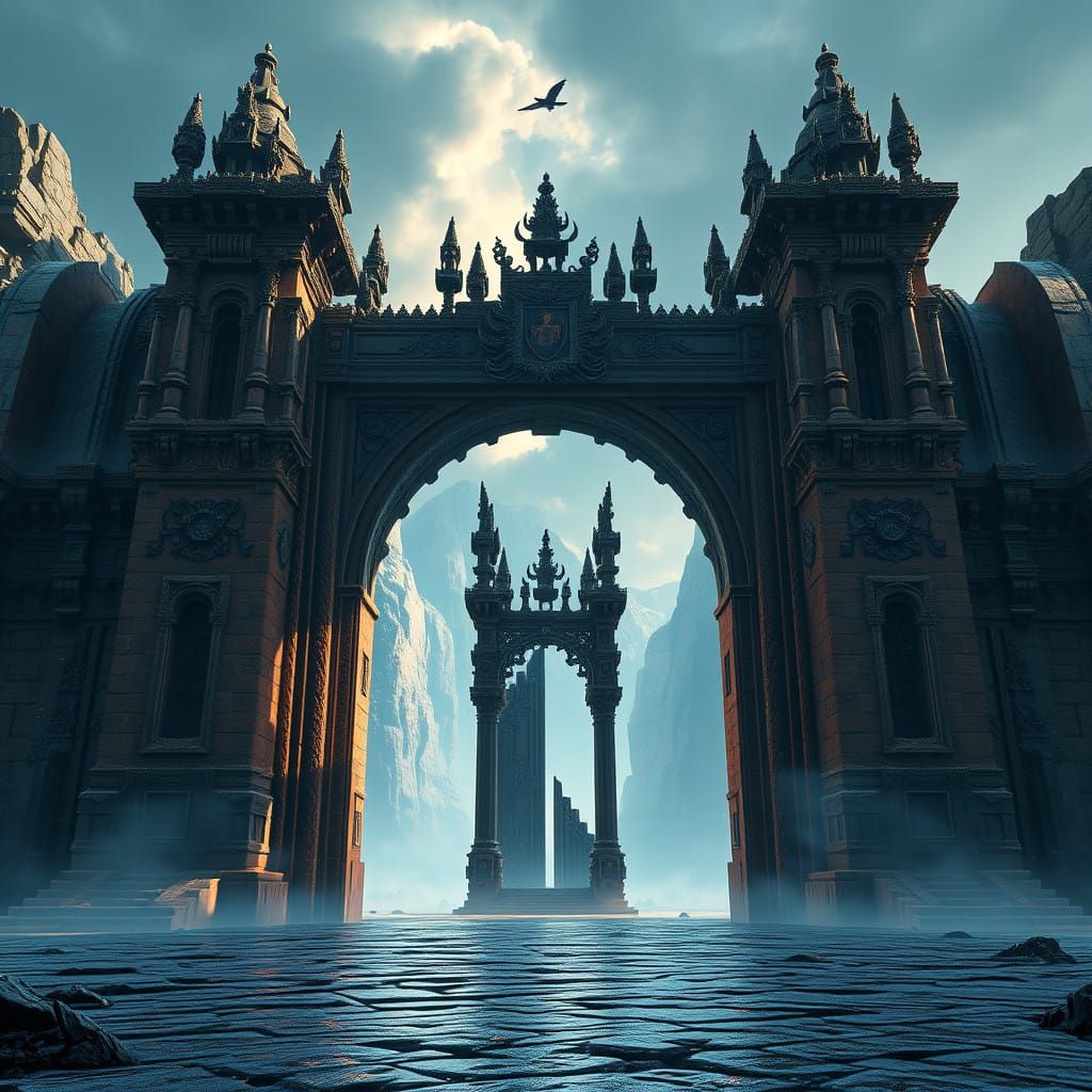 Surreal Fantasy Gate Revealed in Vibrant Colors