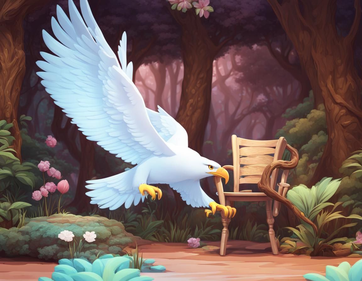 Albino Eagle of the Magic Lands
