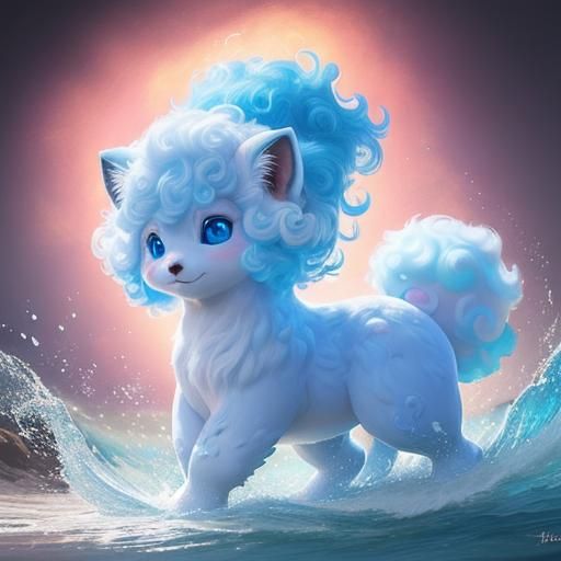 Hyperrealistic Alolan Vulpix Concept Art