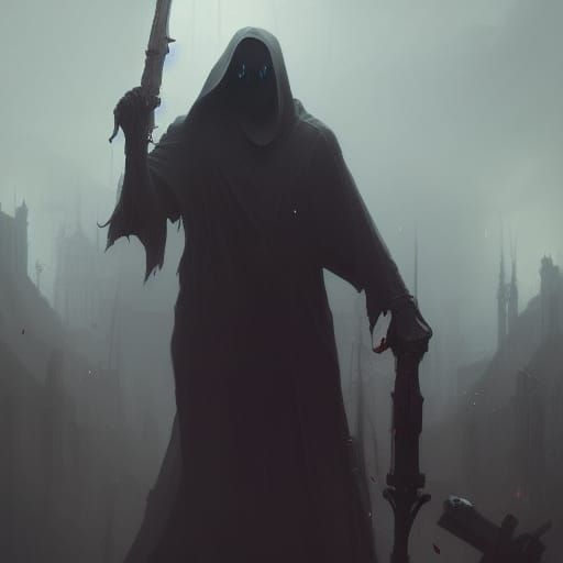 Dark Fantasy Reaper Concept Art in 8K