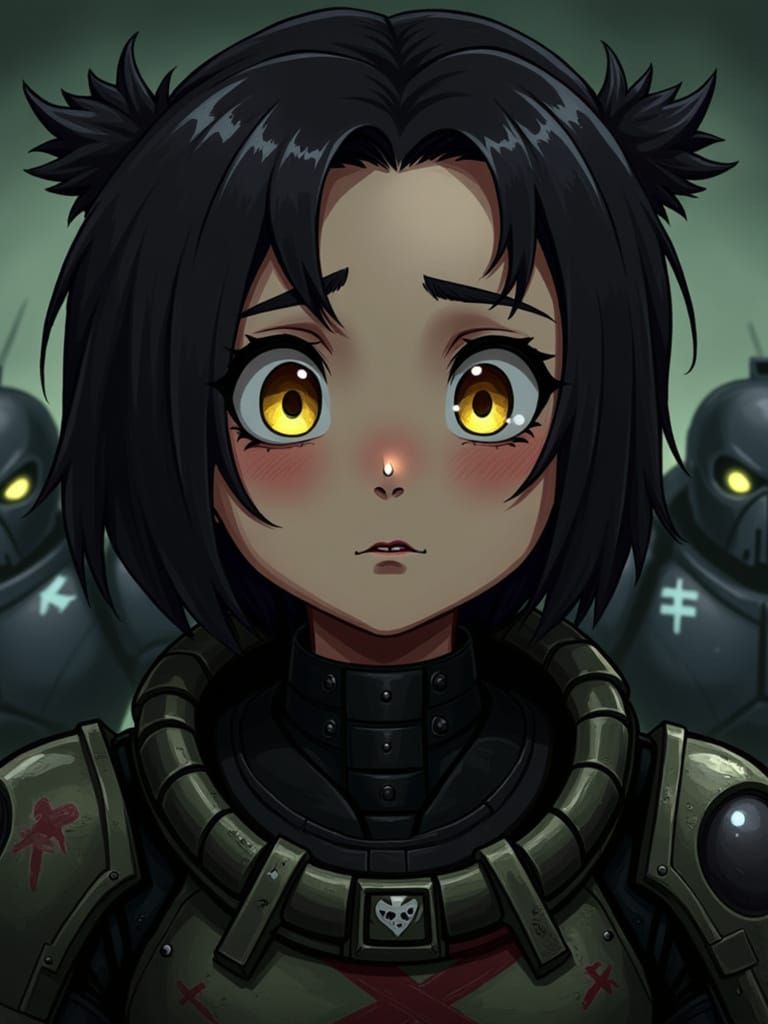 Cyberpunk Mercenary's Haunted Expression