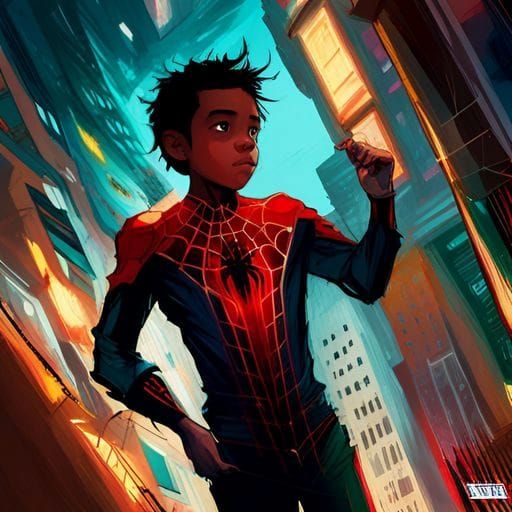 Miles Morales Spider-Man Digital Illustration