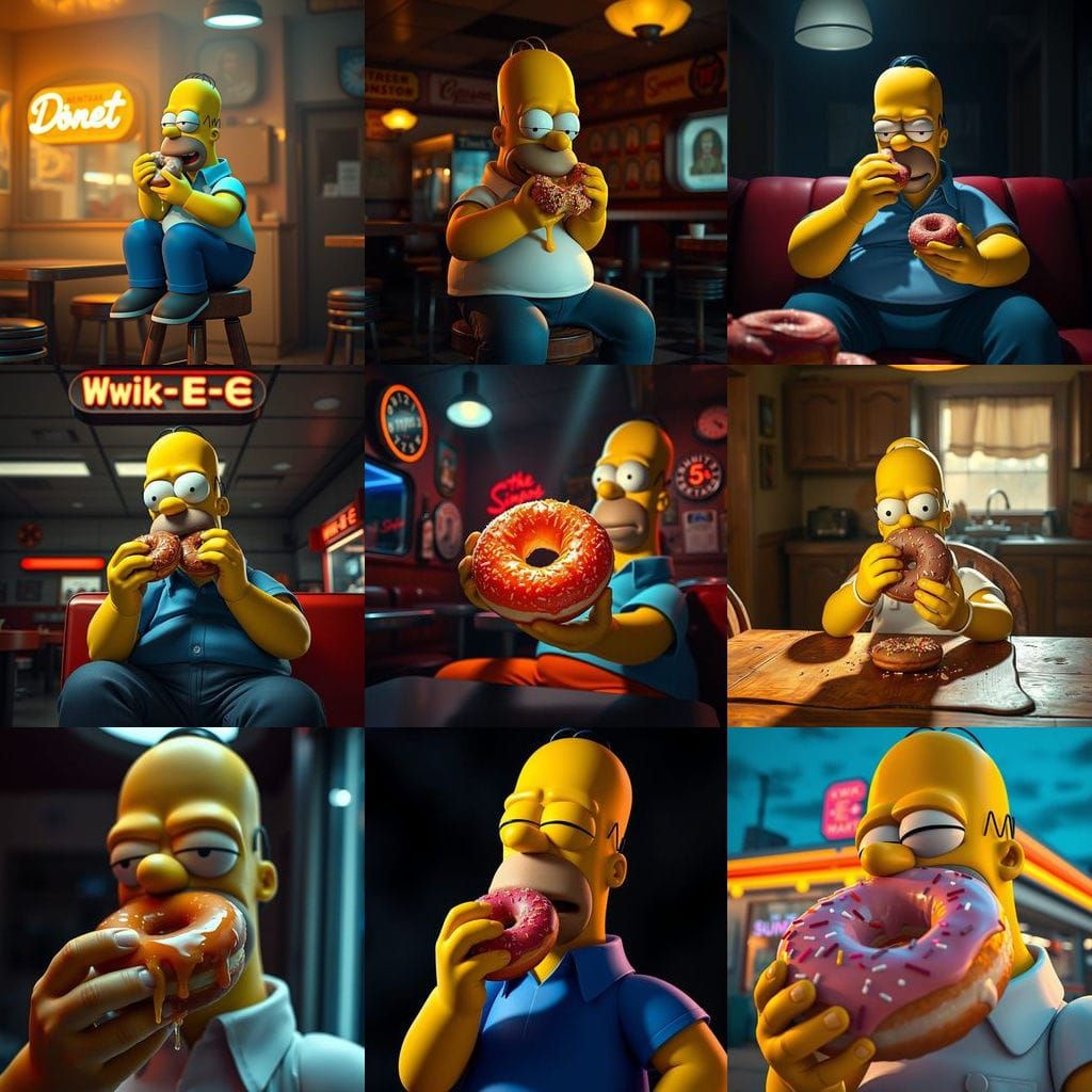 Homer Simpson Indulges in a Decadent Donut