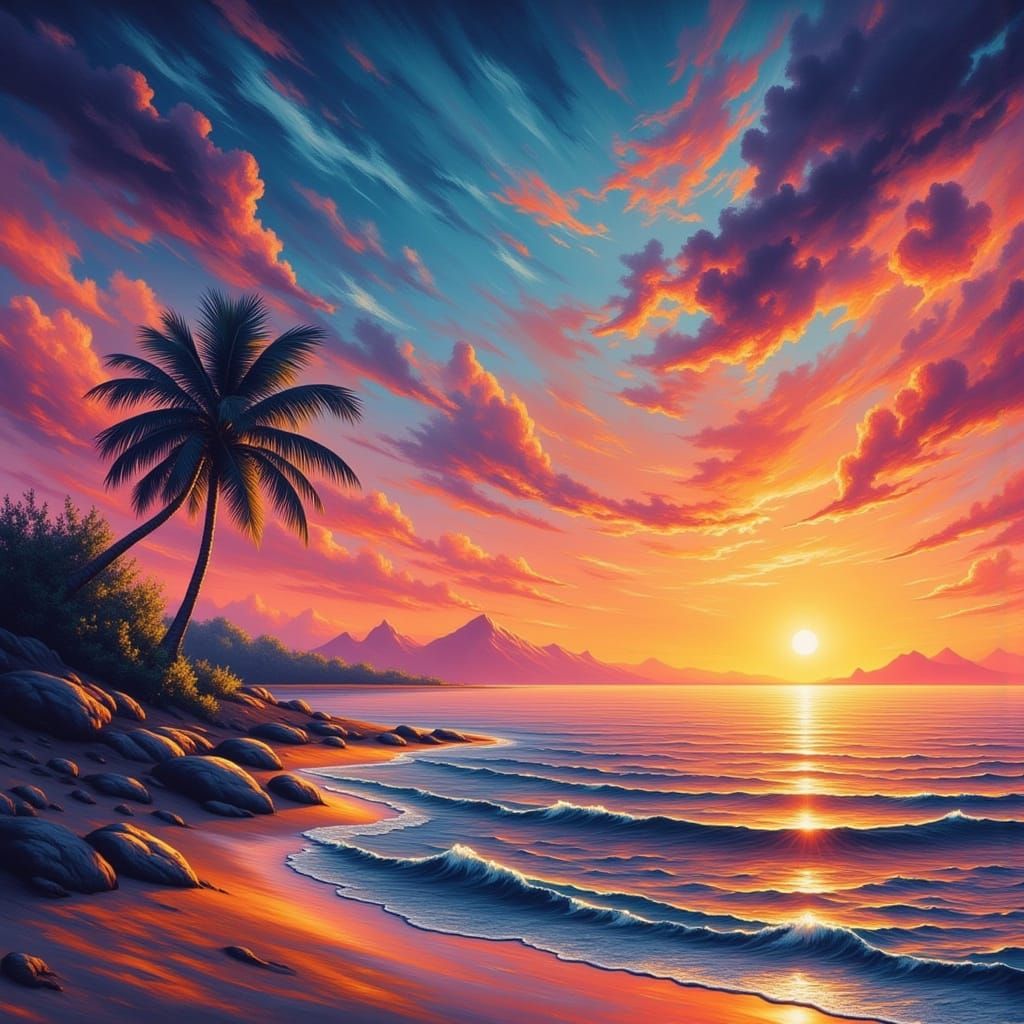 Tropical Islands Bathed in Sunlight