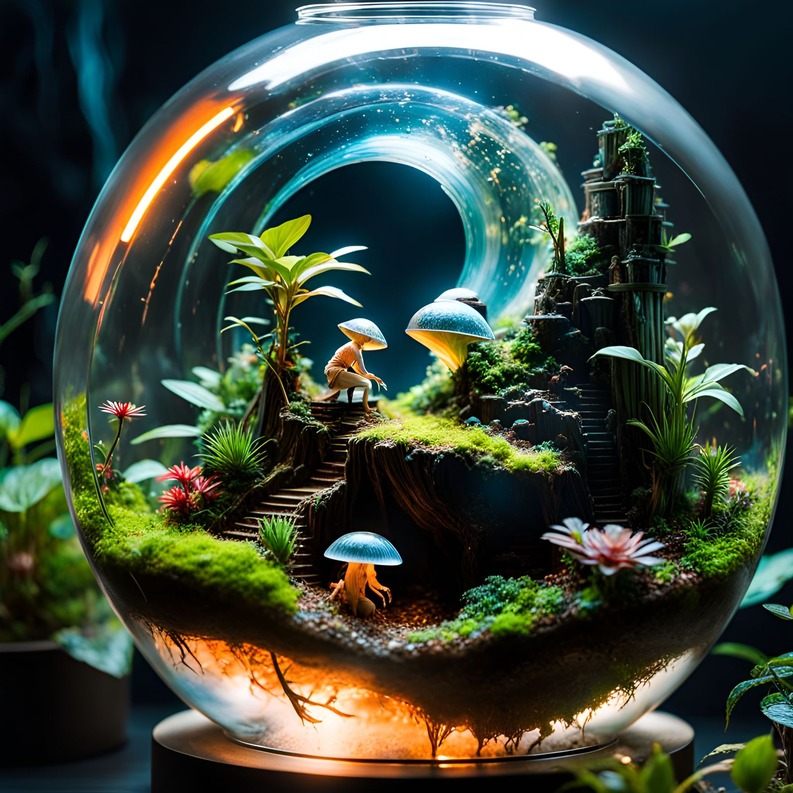 Terrarium Shrine of the Mushroom People