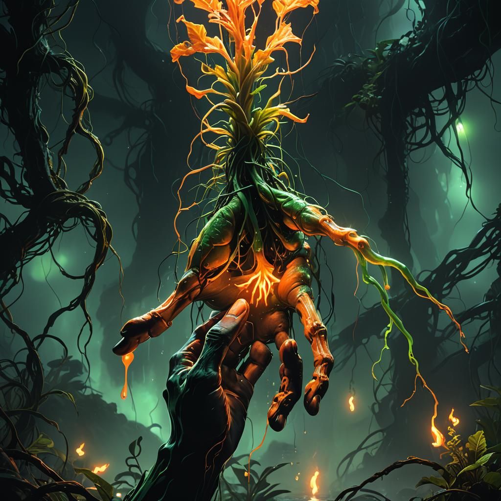 Bioluminescent Horror: Acid Plant Melts Flesh