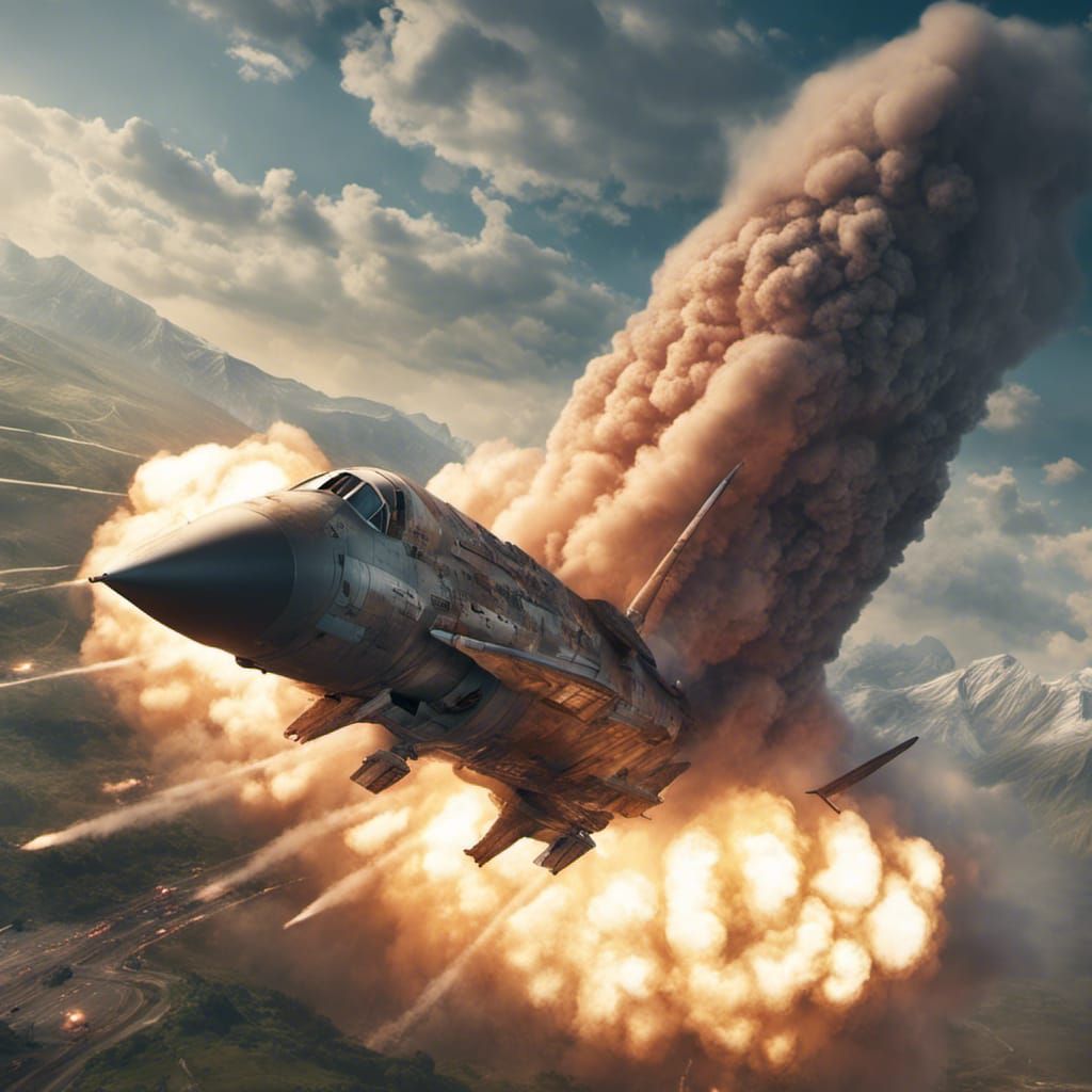 missile dropping in