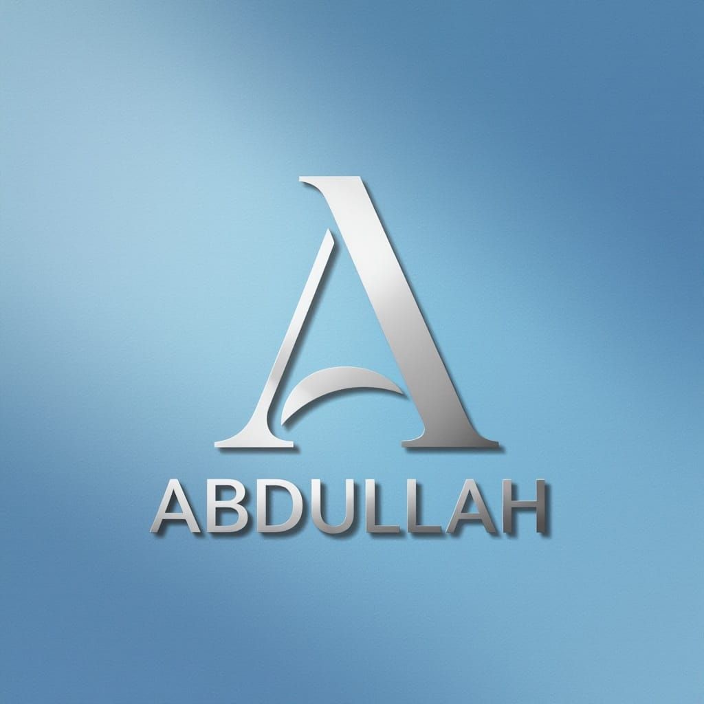 Elegant Geometric Logo Design for Abdullah "A"