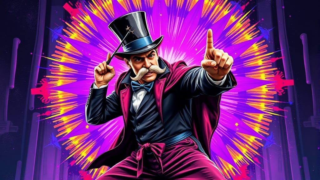 Magical Warrior in Splendid Street Art