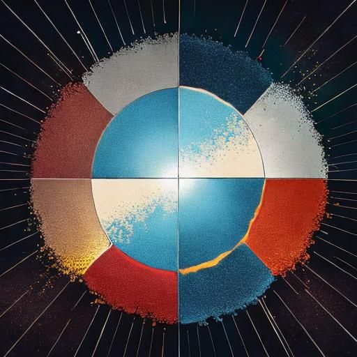 Murano Glass Shards in a Galaxy Vortex