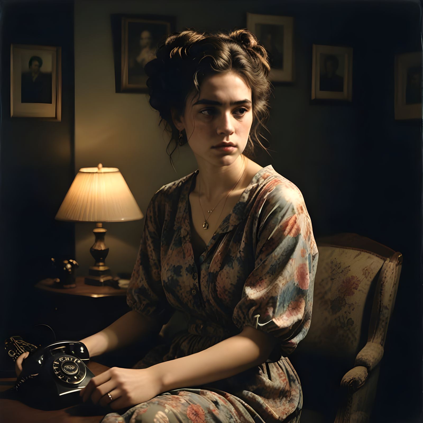 Sorrowful Tribute in Dark Art Style