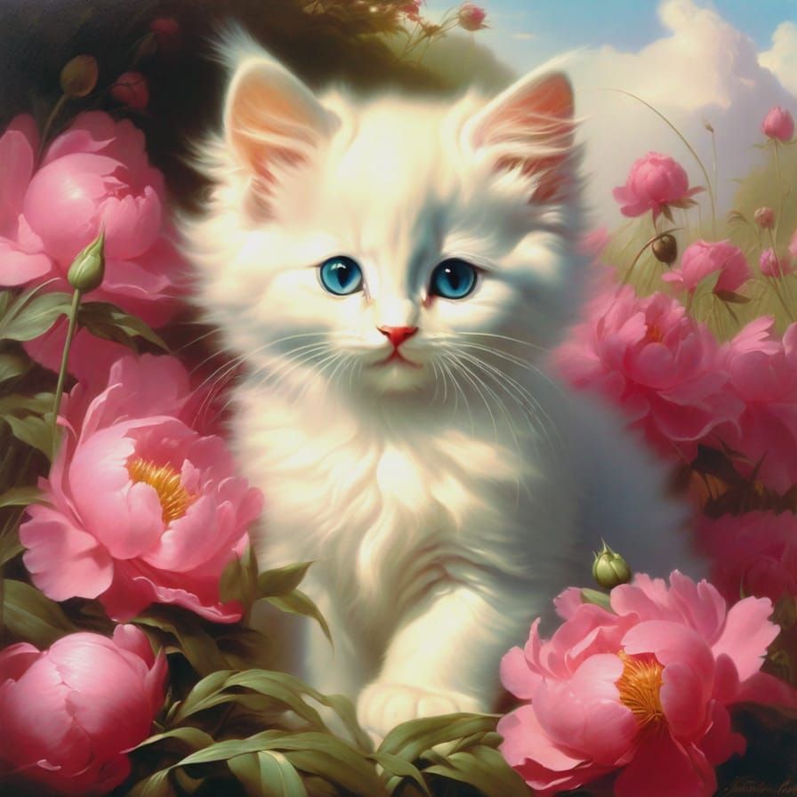 Fox in Teacup: Majestic Oil Painting