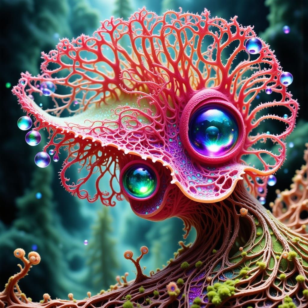 Gigantic Seed Pod Hybrid with Vibrant Tendrils