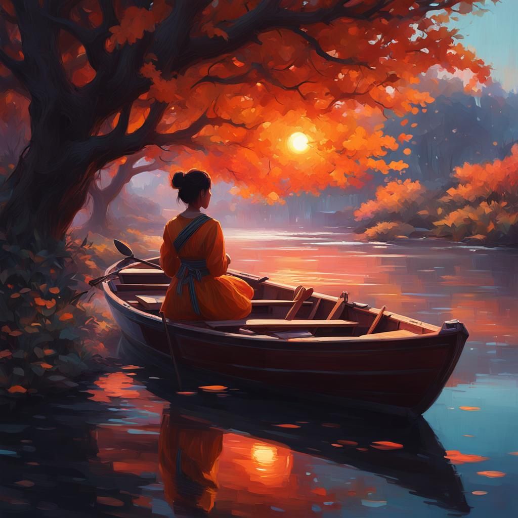 Picture yourself in a boat on a river