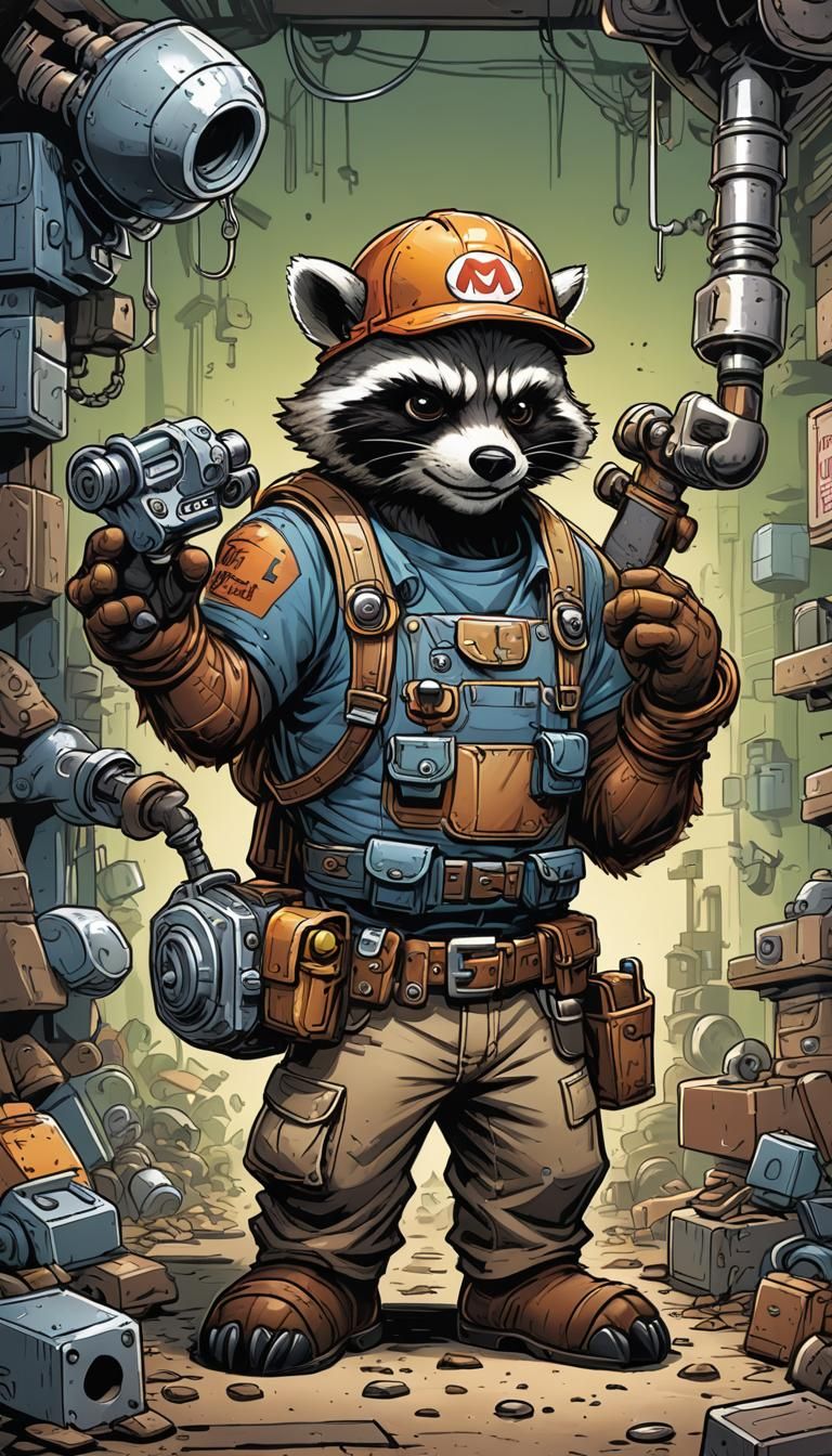 Mitch Makeshift the Lugnut Racoon