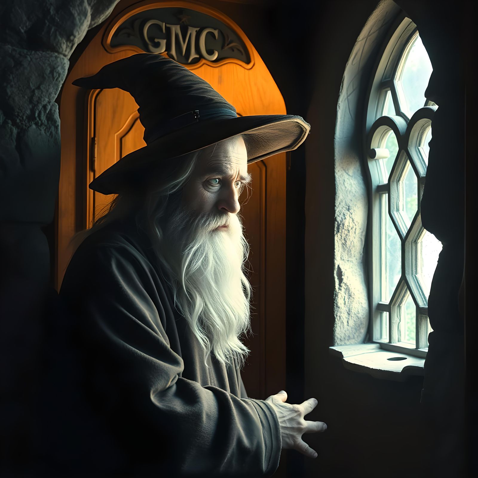 Wizard's Wardrobe Frustration in Medieval Castle