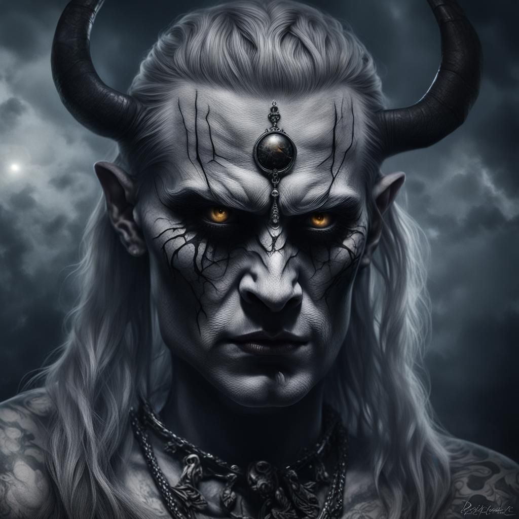 Dark Elf King in a Foggy Eclipse