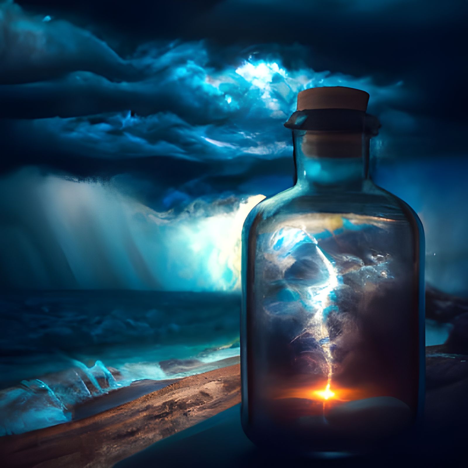 Storm in a Bottle: Digital Matte Painting