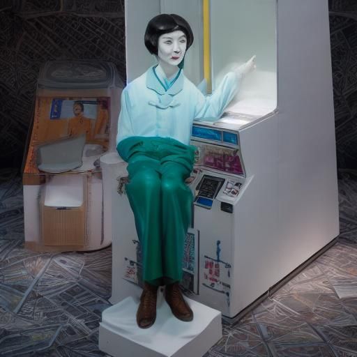 Porcelain and Gum Portrait in White Cube Style