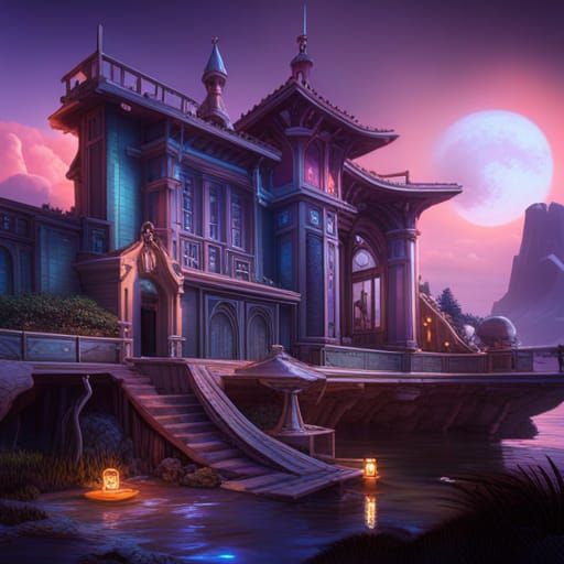 Jenna Ortega: Detailed Matte Painting in Deep Color