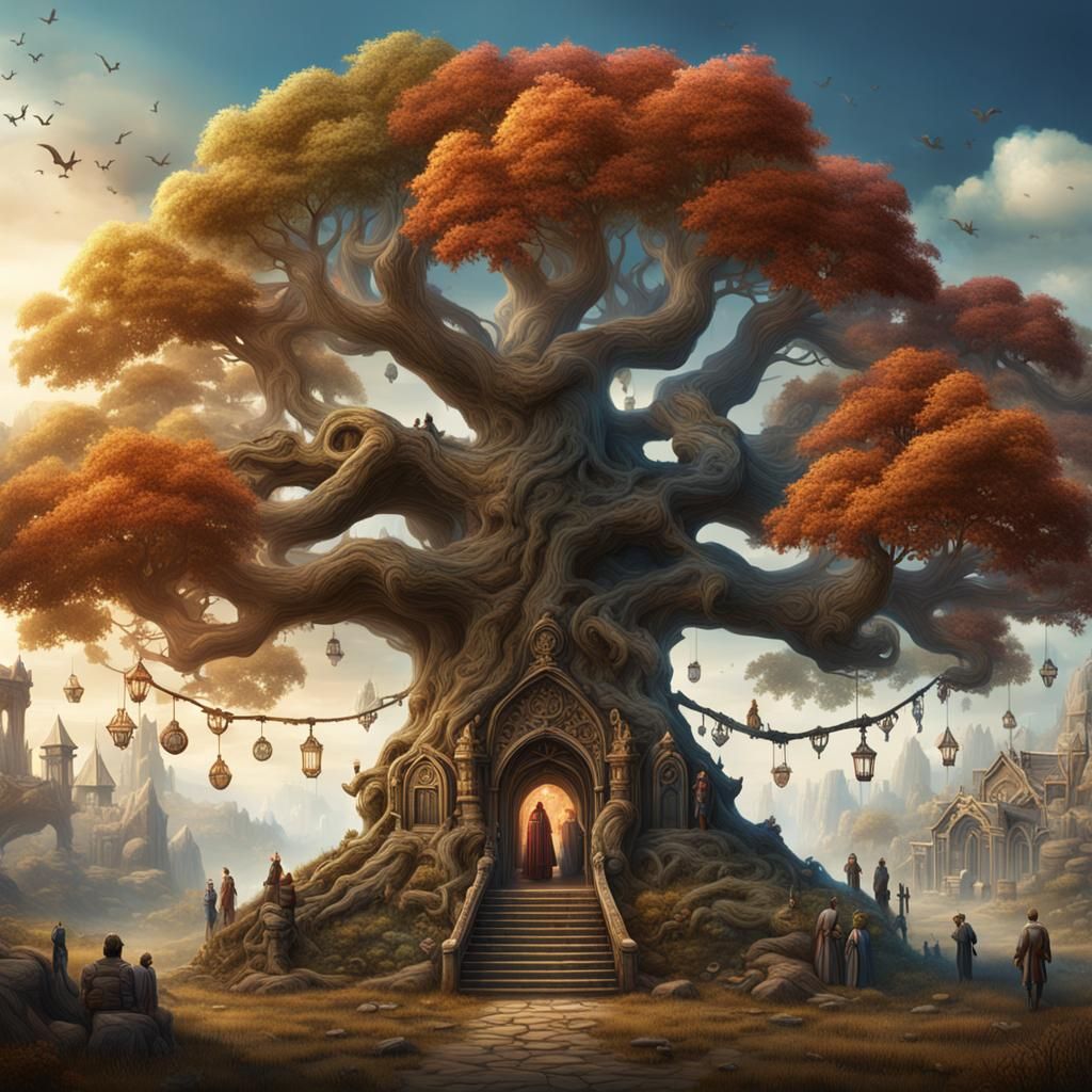 Detailed Genealogy Family Tree Matte Painting