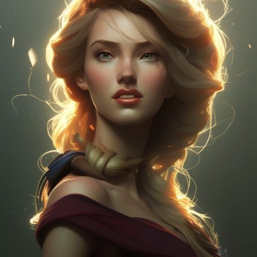 Elsa Portrait in Hyperdetailed Style