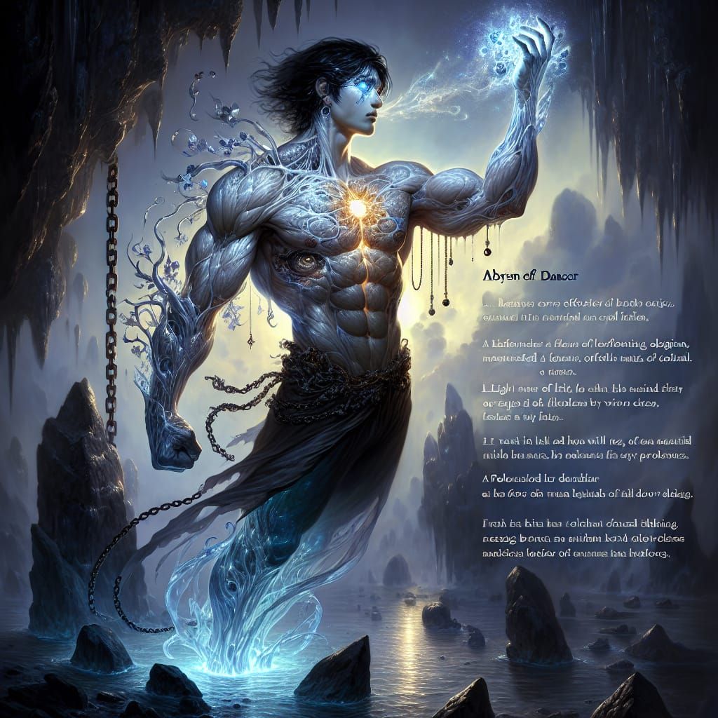 Dark Fantasy Abyss Dancer on Obsidian