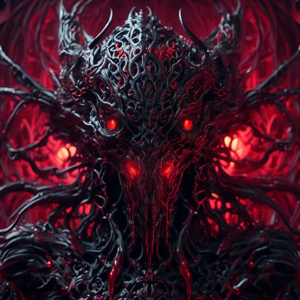 Ominous Eldritch Monster Portrait in Cosmic Horror Style