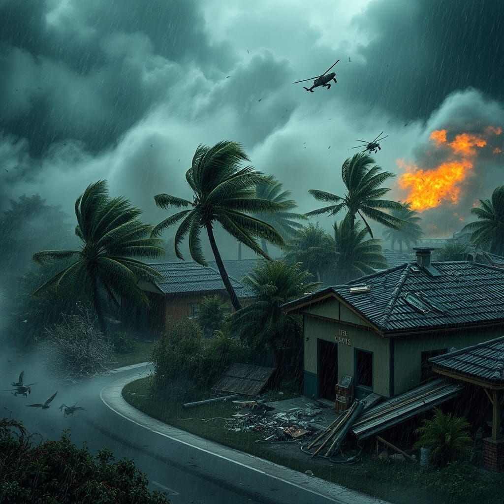 Storm-Ravaged Landscape in High-Resolution Realism