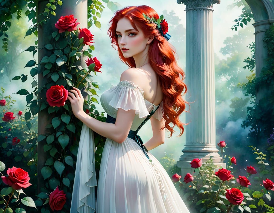 Romantic Victorian Dreamscapes in Ethereal Watercolor