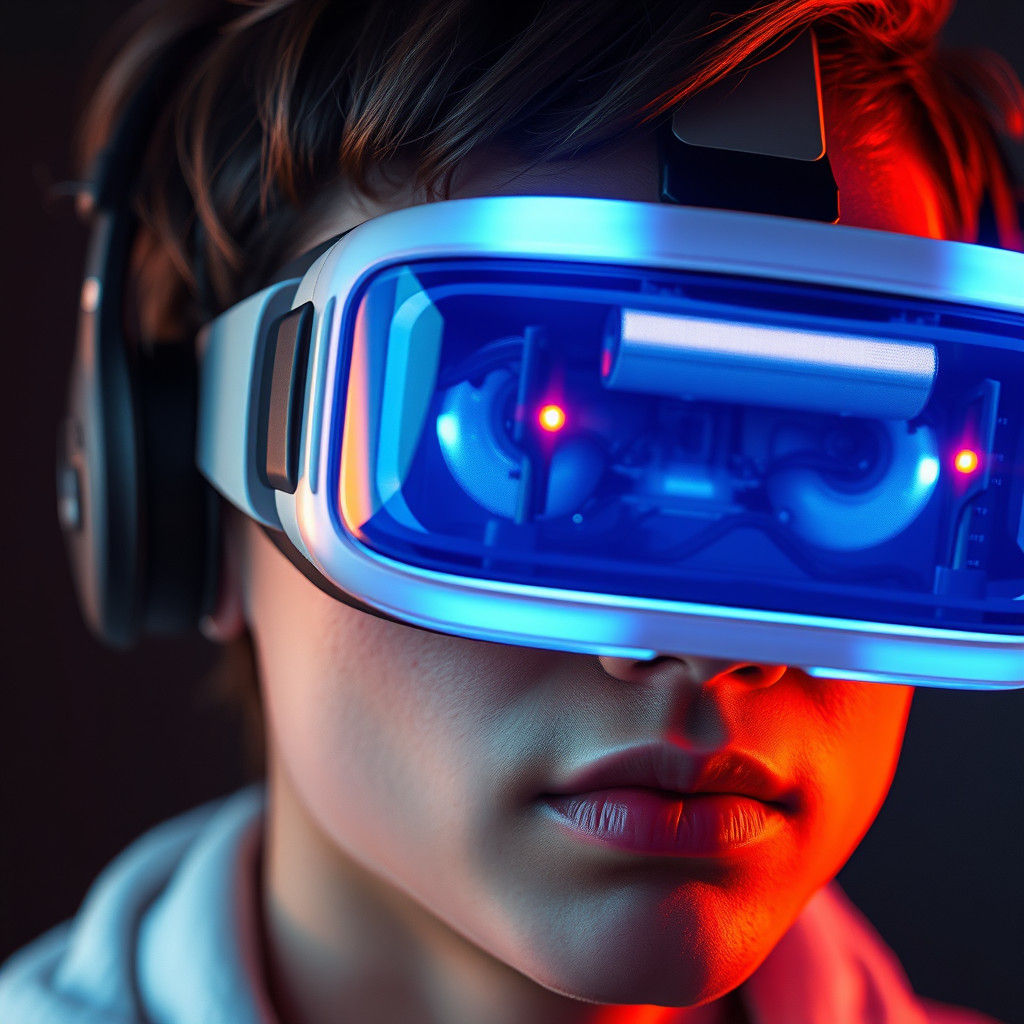 Futuristic VR Goggles in Matte Painting Style