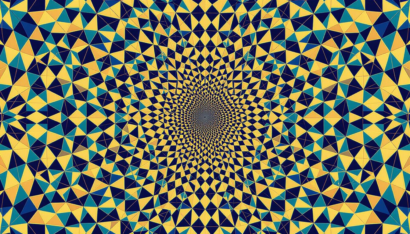 Kaleidoscope Birds: Isometric Illusions in Tessellated Art