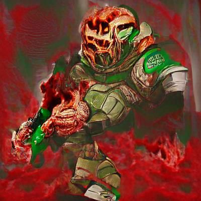 Armored Warrior with Meathook Weapon