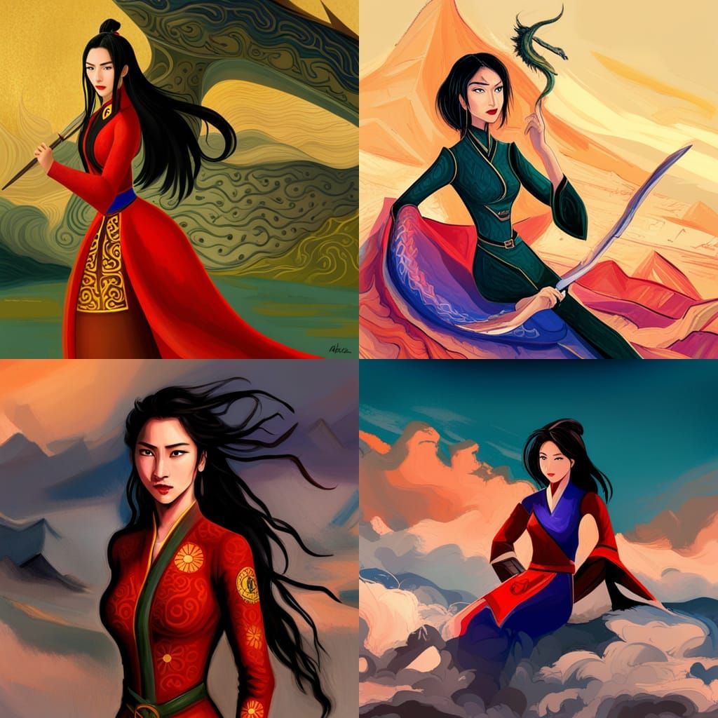 Dominant Mulan: Expressionistic Digital Art