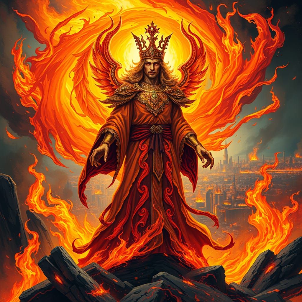 Regal Flame Sovereign Incinerates False Kingdom