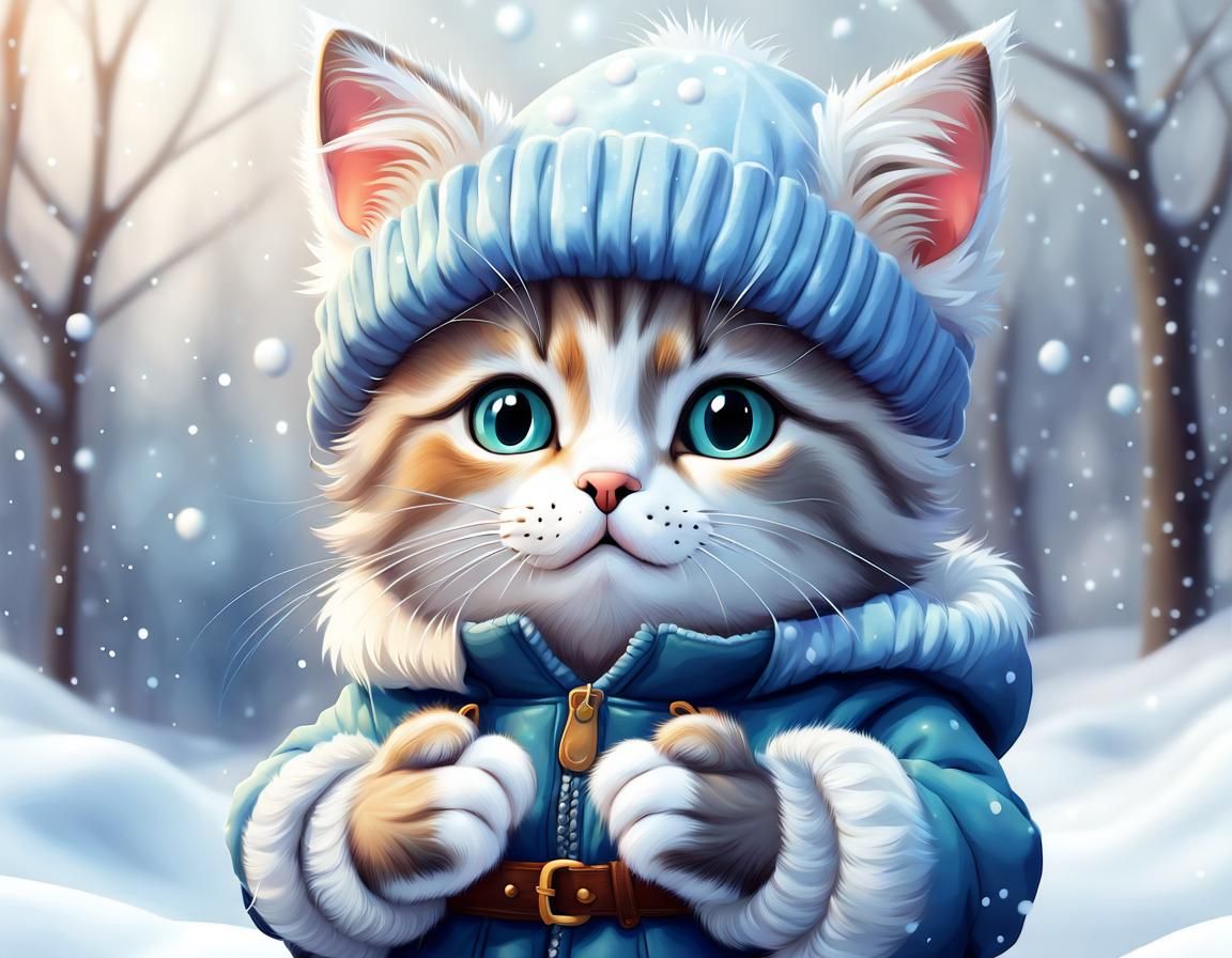 Winter kitty