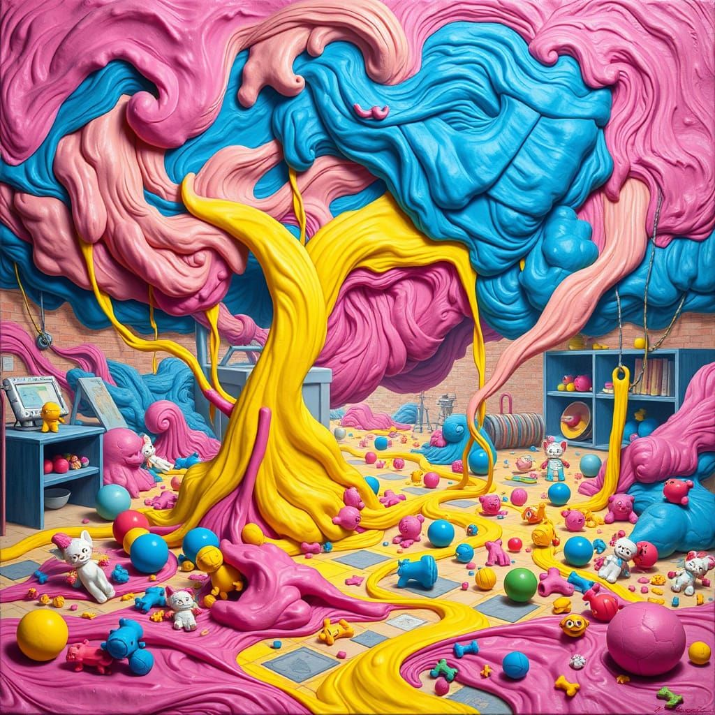 Whimsical Dreamscape of Play-Doh Wonders