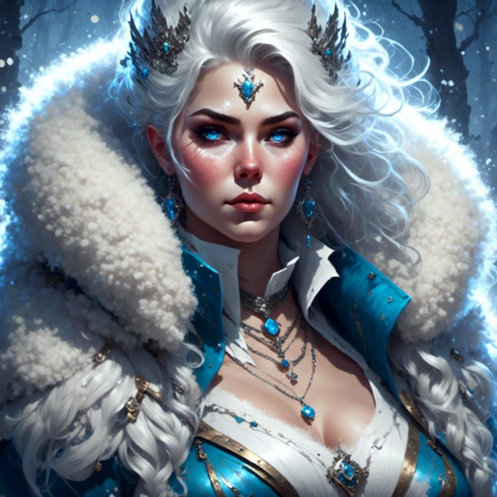Snow Elf Captain Aria Stonefist Concept Art