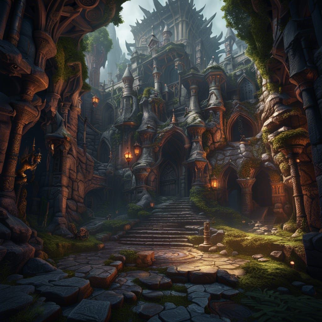 Fantastical Dungeons and Dragons Matte Painting