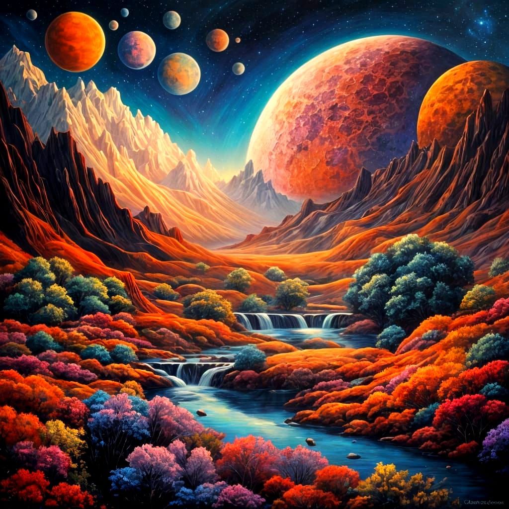 Cosmic Landscape by Spatialism Artist