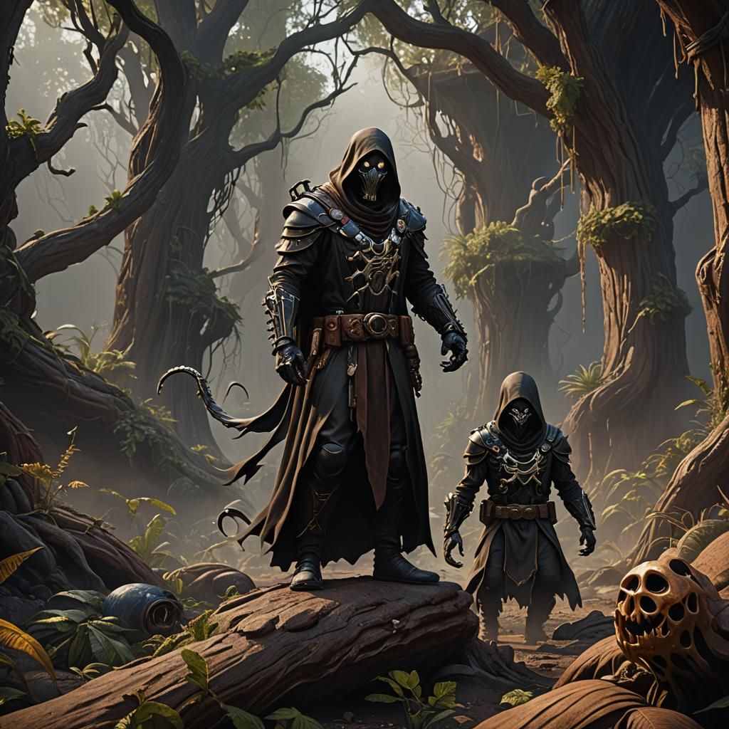 Venom Jawa: Detailed Matte Painting in Deep Color