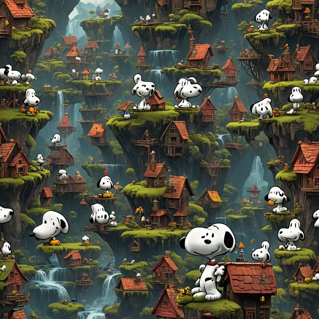 Fantastical Snoopy Concept Art in Deep Color