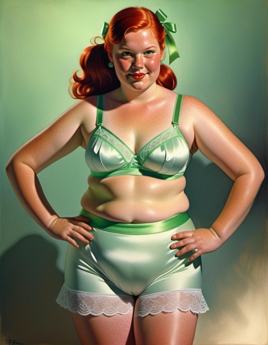 Chiaroscuro Portrait of a Woman in Lingerie