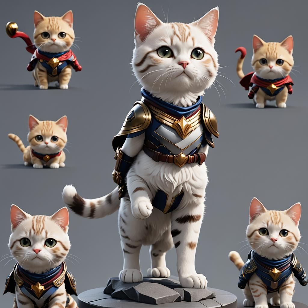 Superhero Cat Honored With Statue: Anime Art