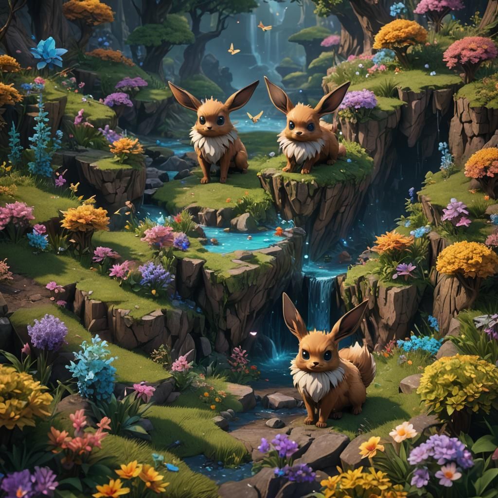 Detailed Eevee Matte Painting in Deep Color