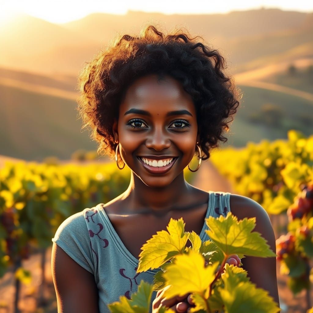 Spanish Vineyard Beauty in Warm Golden Light
