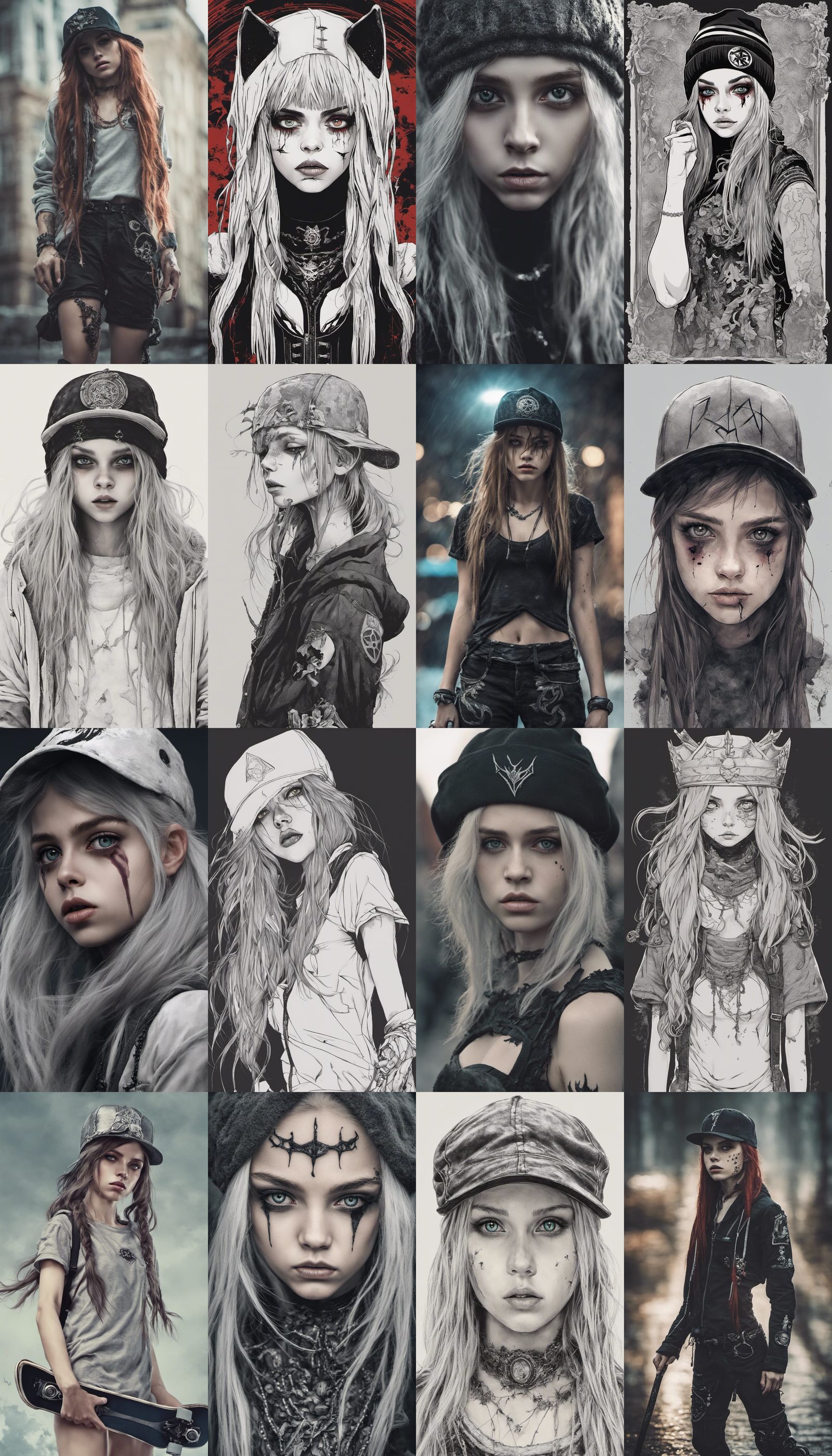 European Emo Vampire Girl: Digital Matte Painting